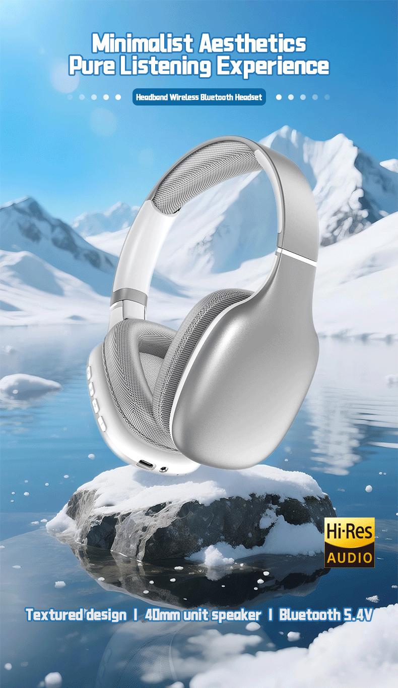 2025 New Model Over-Ear Wireless Bluetooth Headphones: Lightweight, Foldable, Comfortable Fit, Perfect Christmas Gift for Teenagers and Students