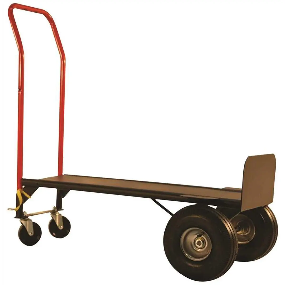 Milwaukee Heavy-Duty Convertible Hand Truck & Platform Cart, Powder-Coated Steel Frame, 800 lbs Capacity, 10" Pneumatic Tires, Fully Assembled, Platform Deck, 4" Swivel Casters, Transport