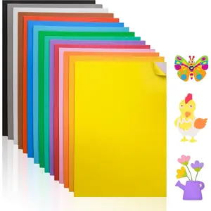 Self-Adhesive EVA Foam Sheets for Crafts – 15 Assorted Colors, 6 x 9 Inch, 2mm Thickness, Peel & Stick Foam Paper for DIY, Scrapbooking & Kids’ Art. (Assorted)