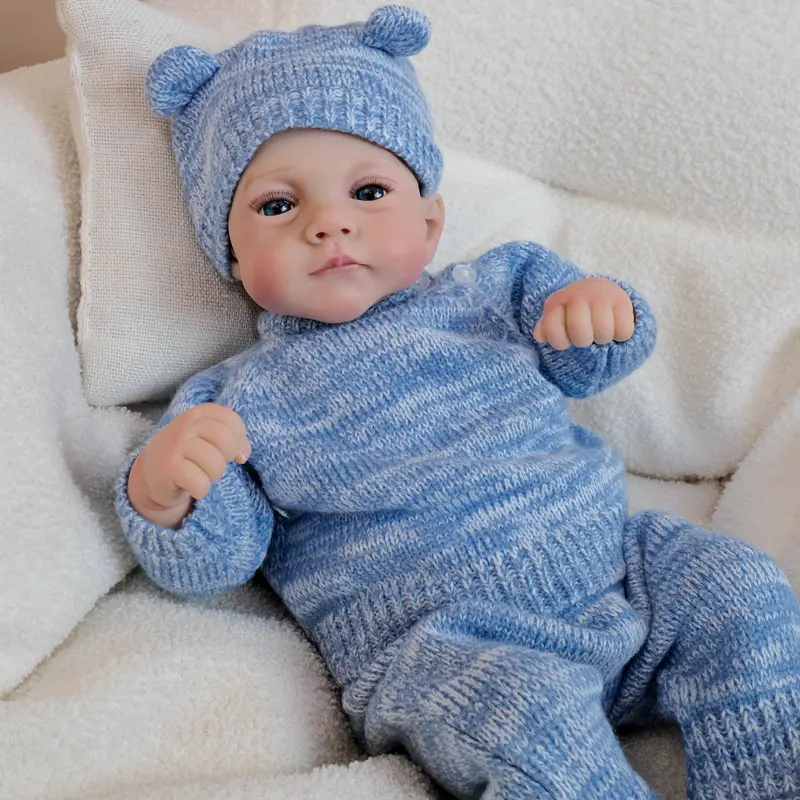 Realistic Reborn Baby Dolls 19Inch Newborn Dolls with Soft Cloth Body Sleeping Lifelike Reborn Baby Dolls Birthday Gift for Kids Age 3+