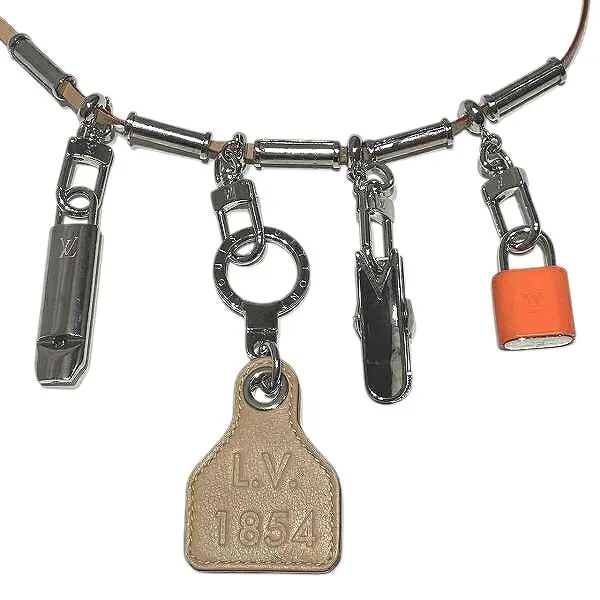Pre-owned Louis Vuitton Canvas Small Leather Goods Monogram Necklace