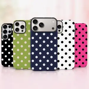 Polka Dot Phone Case, Cute Aesthetic iPhone Case, Minimal Dot Pattern Cover, Trendy Soft Girl Style, Tough Case for iPhone & Samsung
