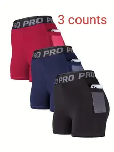 Women's Letter Tape High Waist Sheer Pocket Design Sports Gym Shorts, Breathable Fitness Shorts, Casual Breathable Quick Drying Skinny Shorts, Ladies Sportswear for Indoor Outdoor Wear