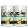 EHPlabs OxyGreens Super Greens Powder Twin Pack - 2 x 30 Servings Edible Healthy Smooth Powdered Supplement Drink Mix, Organic Fibre, Spirulina, Gut Health, Detox Support, Wellness Bundle