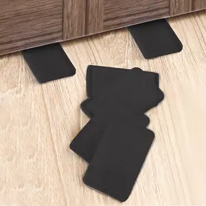 8 count Black Wedges, Shims for Leveling Furniture, Plastic Hard Plastic Wedge Shim, Table Leveler Wedge, Rubber Type Texture Levelers,  for , Uneven Door, Floor, Toilet (Mini Thin)