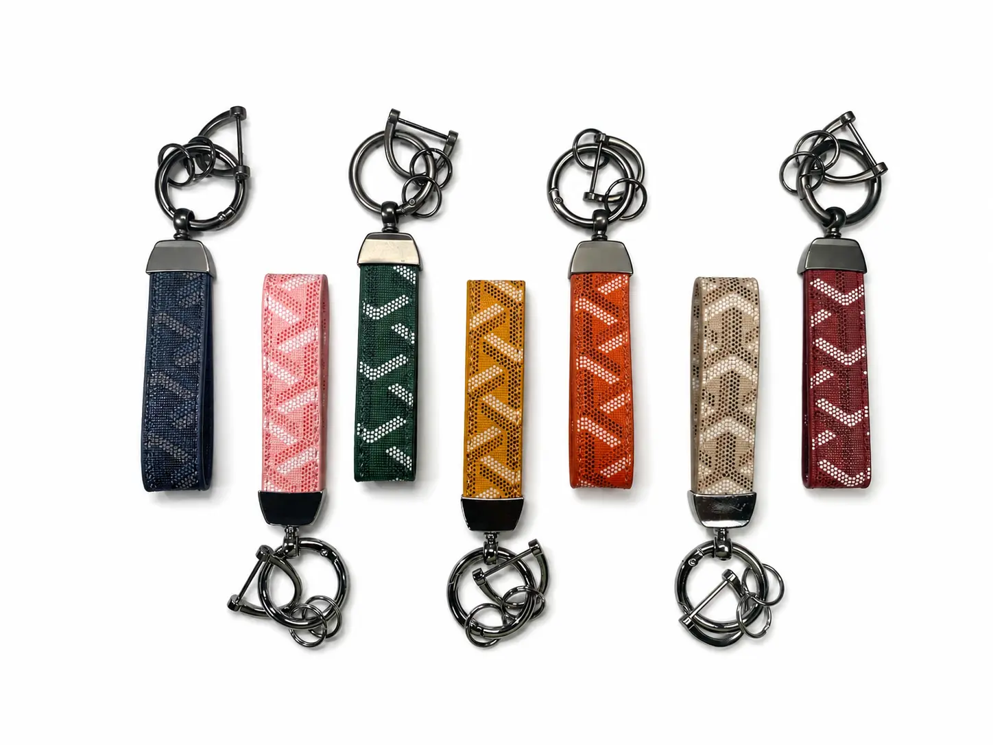 PU Wristlet Keychain with Metal Clip, Key Wrist Strap for Car Keys, Car Key Holder, Bag Charm for Purse, Handbag & Backpack, Everyday Key Accessory