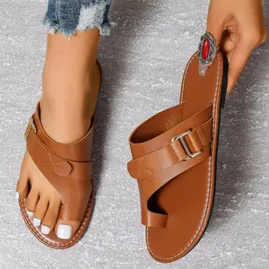 Toe Loop Flats Sandals