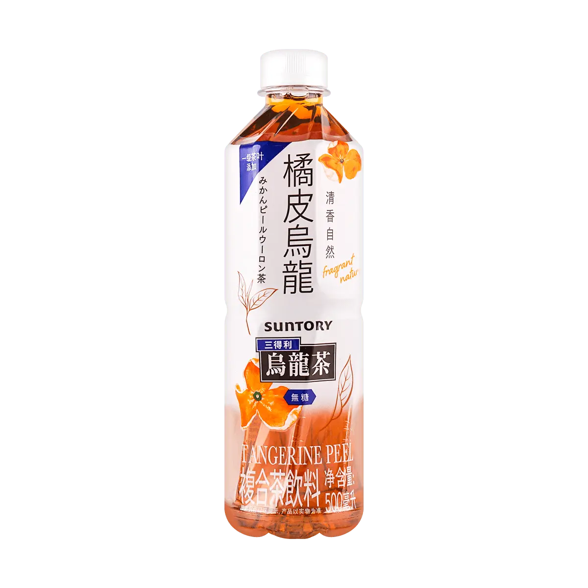 Suntory China Orange Peel Oolong Tea Drink, Unsweetened, 500ml - Authentic Mainland China Version
