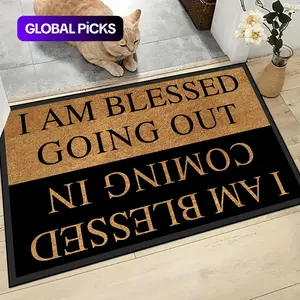 Letter Pattern Door Mat, Water-Absorbent Entrance Rug, Decorative Carpet for Living Room or Bedroom, Home Decor Rugs #GLOBAL PICKS