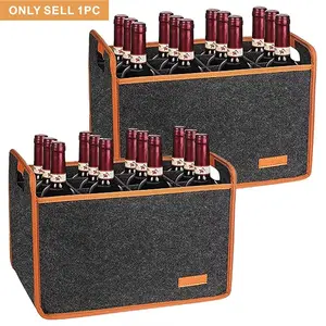 1 Pack 12 Bottles Wine Carrier Bag, Insulated Soft Padded Wine Bag, Reusable Wine Bag for Travel, Camping, Picnic, Perfect Gift for Wine Lovers
