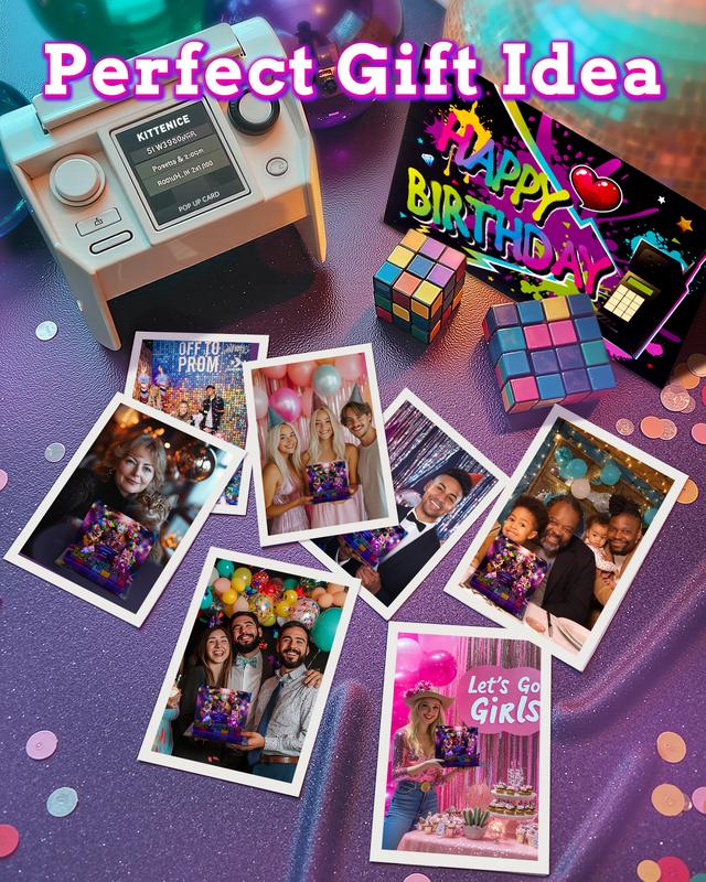 3D Pop-Up Musical Birthday Card with Rock Cats Design, Tik Tok Song and Flashing Lights, Surprise Gift for All Ages, Special Gift for Special One