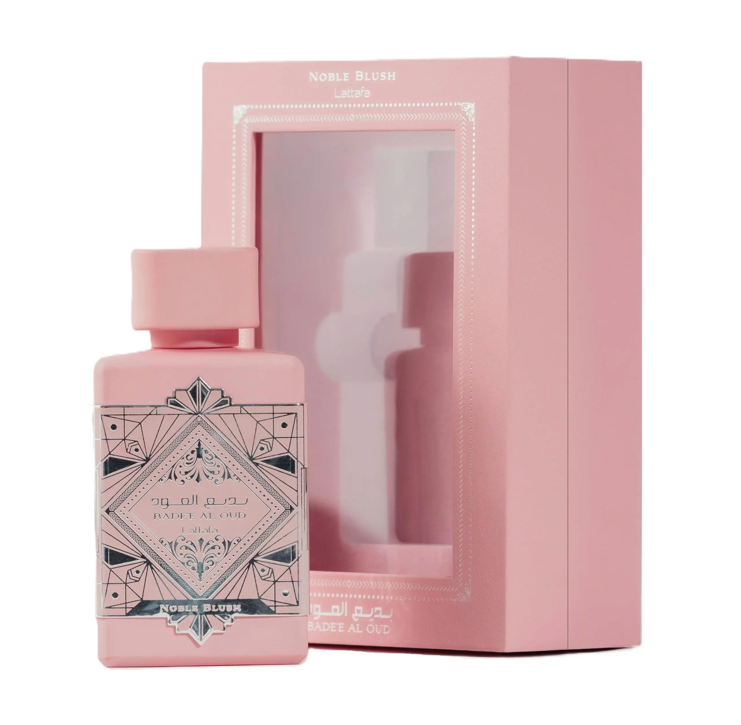 Lattafa Bade'e Al Oud Noble Blush Unisex Eau de Parfum Spray 3.4 Ounce (100ml) - Fresh Floral, oud, and Warm Notes for Men and Women Arabian Fragrance
