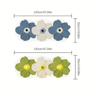 A beautiful floral floor mat, washable and non-slip, suitable for the bedroom, living room, and beside the bed. A luxurious and attractive home decoration, made of stylish and durable polyester material, a comfortable mat, .