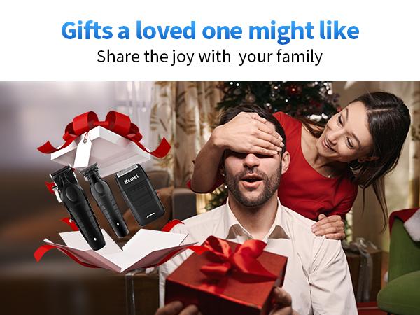 KEMEI Professional Hair Clippers for Men, Cordless Complete Barber Clipper T-Blade Trimmer Foil Shaver Set, Electric Hair Cutting Full Kit with 11 Guide Comes, USB Fast Rechargeable