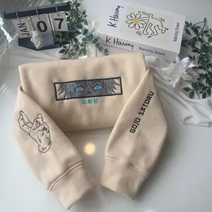 Embroidered Anime Sweatshirt: Limitless Cursed Technique - Six Eyes Hoodie, Gifts for JJK Lovers