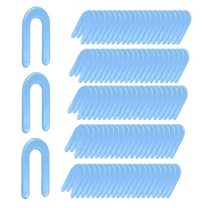 100 count Horseshoe Shims,U Shaped Plastic Shims for Leveling,Deck Spacers 1/16 Inch Tile Spacer,Tile Leveling System(Blue)