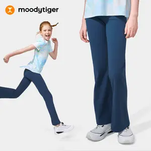 moodytiger Kids Cloudie Essential Bootcut Legging for Girls with High Stretch and  Wide Waistband