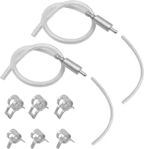 2 PCS Brake Bleeder Hose, One Way Check Valve Tube Bleeding for Motor Clutch, Clutch Bleeding Brake Fluid Bleeder Hose Tool Kits for Motorcycle, Motorcycle Accessories