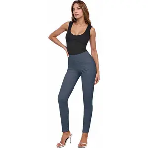 Hybrid & Company Women Stretch Skinny Dress Pants Nylon Ponte Pull Office Leggings Trousers