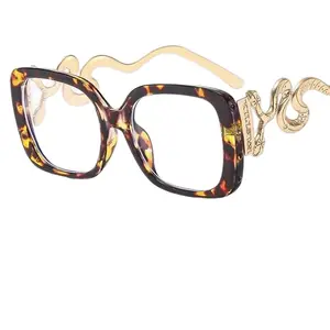 Venom Vouge Tortoiseshell Frame Glasses with Gold Snake Accents for Stylish Vision