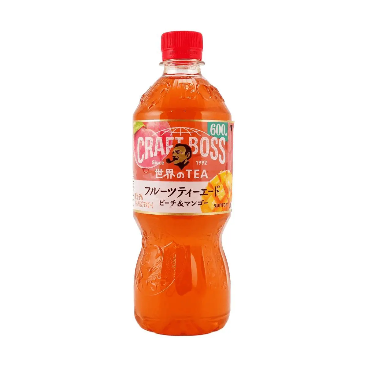 SUNTORY CRAFT BOSS Peach Mango Tea 600ml - Japanese Bottled Iced Tea, Refreshing Fruit Flavor, Perfect for On-the-Go SUNTORY CRAFT BOSS Peach Mango Tea 600ml - Japanese Bottled Iced Tea, Refreshing Fruit Flavor, Perfect for On-the-Go