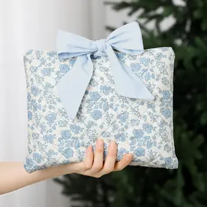 Quilted Bow Bible Sleeve Book Cover Case Padded Protector Washable Bible Bag Pouch Christian Gift for Women Girls Book Lover Gifts