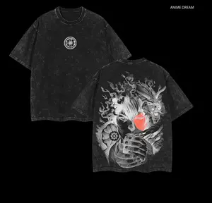 Zuko Avatar The Last Airbender Vintage Washed Double Printed Tee Heavyweight Cotton Unisex Oversized Top Retro Anime Streetwear Loose Fit Casual Daily Wear Trendy Manga Apparel Perfect Merch Gift For Adult Avatar Fans