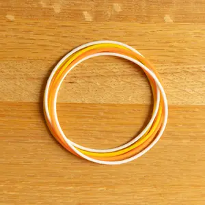 Candy Corn: Silicone Jelly Bracelets-Stack of 6