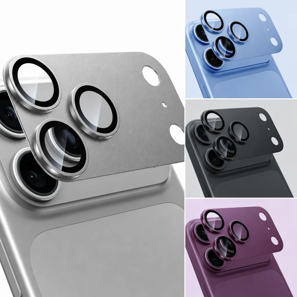 9H+ Tempered Glass Rear Camera Lens Protector for iPhone 18 Series (Pro, Pro Max) - 12ft Drop Tested, Shatterproof, Military-Grade Shockproof, Metal Adsorption, HD Clarity, Case-Compatible Lens Cover Digital Style phone screen protectors