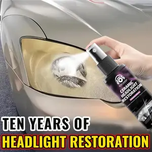Headlight Restoration Kit – Car Headlight Cleaner & Polishing Solution – Removes Oxidation & Yellowing – Auto Lens Repair Kit