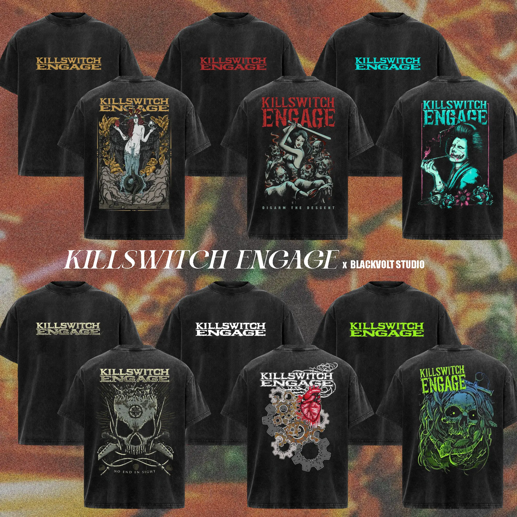 [COLLECTION] Killswitch Engage Band T-Shirt Collection, Dark Flame Graphic Tee, Retro Melodic Metalcore Style Shirt, Emotional Heavy Metal Inspired Shirts, Vintage Heavy Cotton Band Tee, Gift for Metal Music Lovers, Alternative Merch for Men & Women