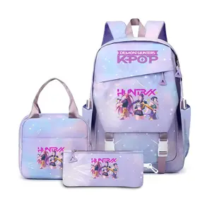 Women's Casual Backpack Set, K-Pop Theme High-Quality Print, Multiple Colors Available, Ideal Gift for Women & Girls