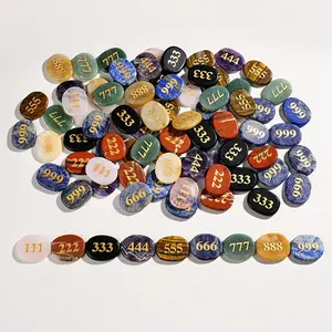 1pc unique crystal carved angel number, mystical crystal angel spirit symbol of the universe and earth - for back-to-school and graduation ceremonies, home decor - crystal, color variations, surface pits and cracks are normal phenomena, not due to poor cr