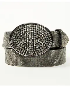 Lovell Rhinestone Oval Buckle Belt