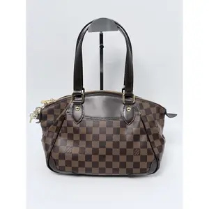 Pre-owned Louis Vuitton coated canvas Shoulder Bags Verona Damier Ebene with key and lock JE167LV