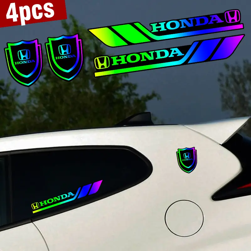 4-piece set for Honda body decoration decals car stickers PC material laser waterproof stickers