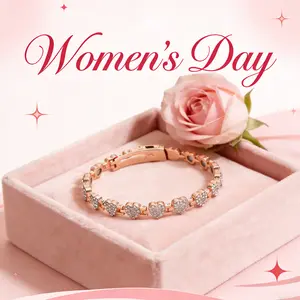 Ladies' pure copper heart-shaped zircon bracelet, featuring super strong magnetic force, equipped with a 3800 Gauss magnet and sparkling cubic zirconia, adjustable charm bracelet, perfect gift for Women's Day, perfect for giving to mothers and daughters