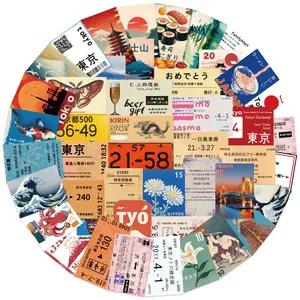 50pcs Cartoon Japanese Travel Culture Series Stickers, Suitable for Faith-based Designs Such As Scrapbooks, Diaries, Laptops, Water Bottles, Cars, Etc., As Gifts with Positive Information, Truck Sticker