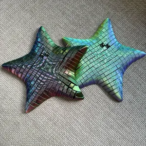 Large 3D Printed Colorful Flexi Starfish Fidget Toy, Satisfying Articulating Stress Relief Collectible for Room Decor or Desktop Accessories