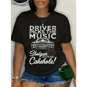 100% Cotton Unisex Supernatural Driver Picks Music Round Neck Short Sleeve T-Shirt Women's Men Graphic Tee