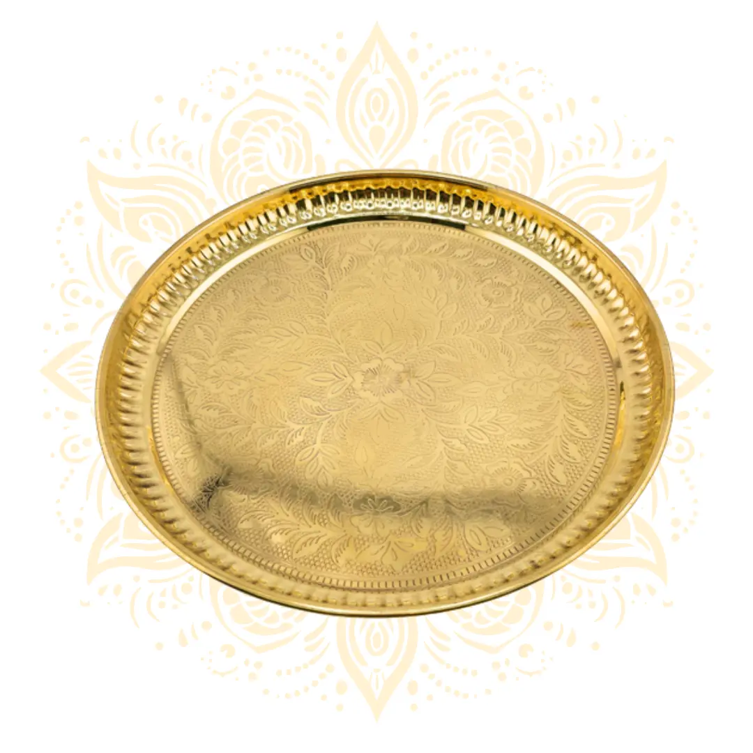 Brass Handcrafted Decorative Plate 9"