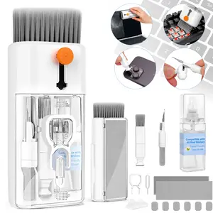Keyboard Cleaner Laptop Cleaning Kit, 12 in 1 Computer Tech Cleaning Brush, Electronic Screen Cleaner with Multi-Function Cleaning Pen for MacBook, Tablet, iPhone, Earbuds, Camera, Lens clean scrubber Smartphone