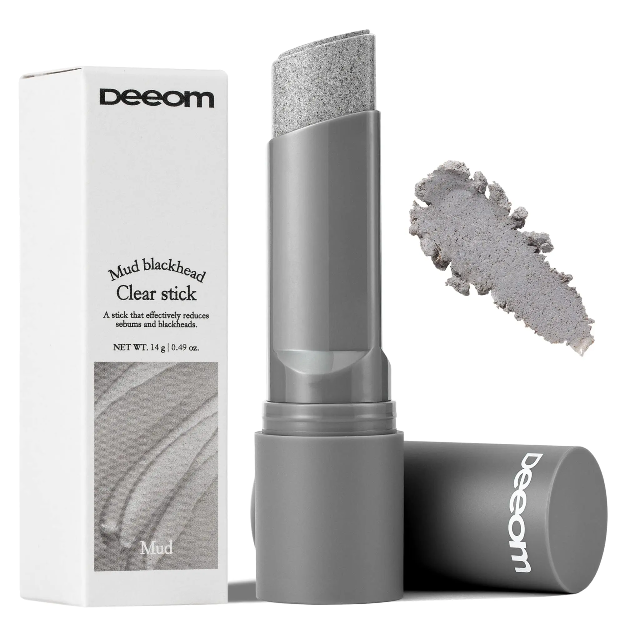 Deeom K-Beauty Kaolin Clay Mask Stick, Made in Korea, Wash-Off Pore Cleansing Facial Mask for Excess Oil & Surface Buildup, 0.49 oz