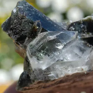 4in 236g Chlorite Optical Quartz Crystal Cluster, Corinto, Brazil