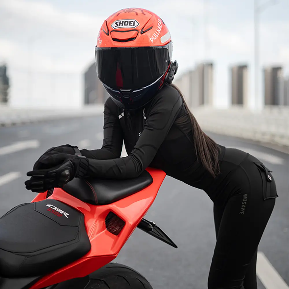 WOSAWE Women Motorcycle Jacket Lady Full Body Armor Set CE