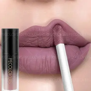 1PC Matte Velvet Brown Highly Saturated Lip Gloss Plumping Lip Glaze Long-Lasting, Non-Stick, Moisturizing Liquid Lipstick with Matte Finish