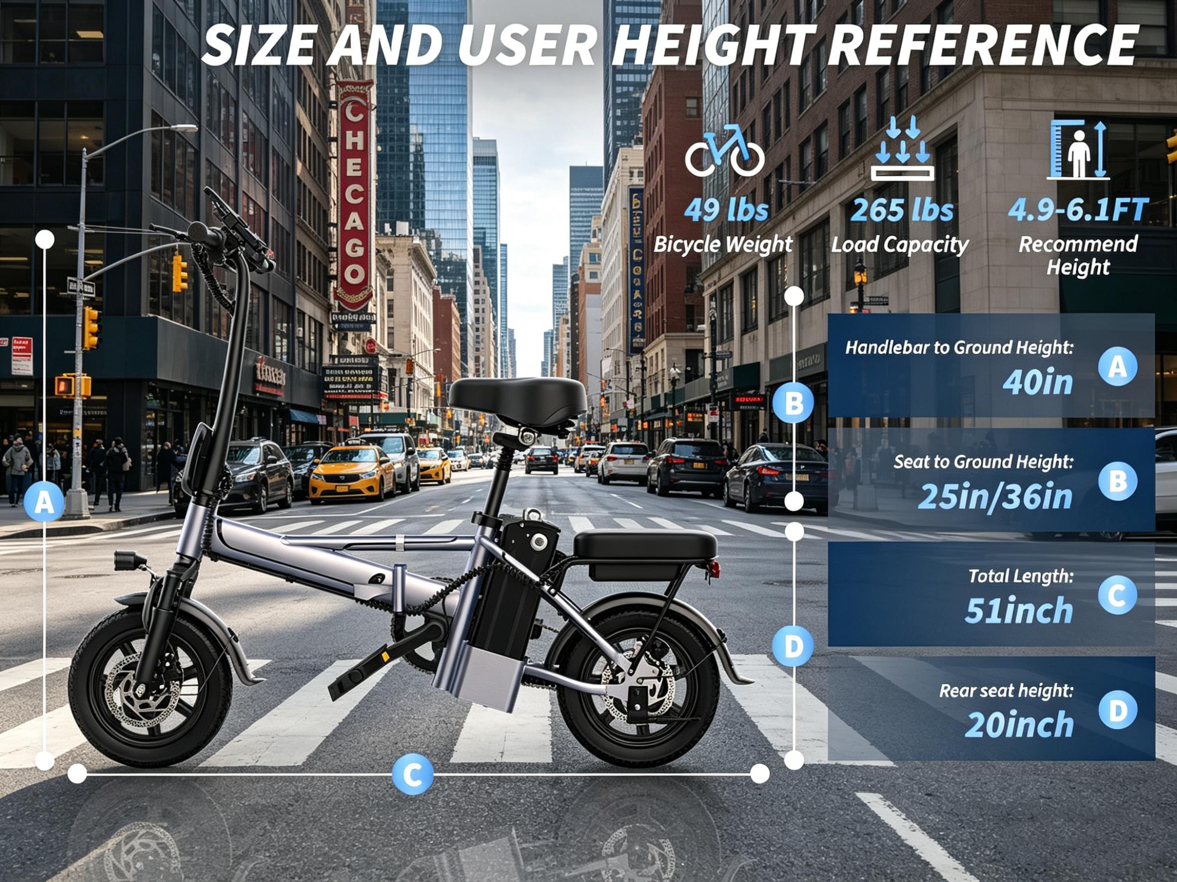 US 14" Foldable Electric Bike for Adults | 750W Peak Motor, 22 MPH Speed | 48V 10.4Ah/15.6Ah Battery, Electric Scooter| with Dual-Seat and Multi-Shock Absorption & Smart APP | With Phone Holder | UL2849 Certified Motor | Nice for Gift & Daily Commutes