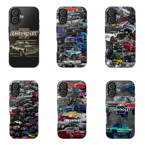 Classic American Square Body Pickup Truck Tough Phone Case Vintage Lowrider Trucker Protective Cover for iPhone 17 - 11 Pro Max Plus Mini X XR XS 7 8 Plus or SAMSUNG GALAXY S25 - S21 Ultra Plus