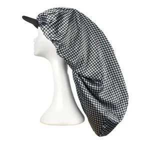 RED by KISS Satin Visor Braid Bonnet - Houndstooth