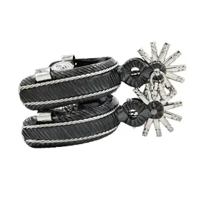 Charro Espuelas Black Charcoal Doble Torsal Spurs
